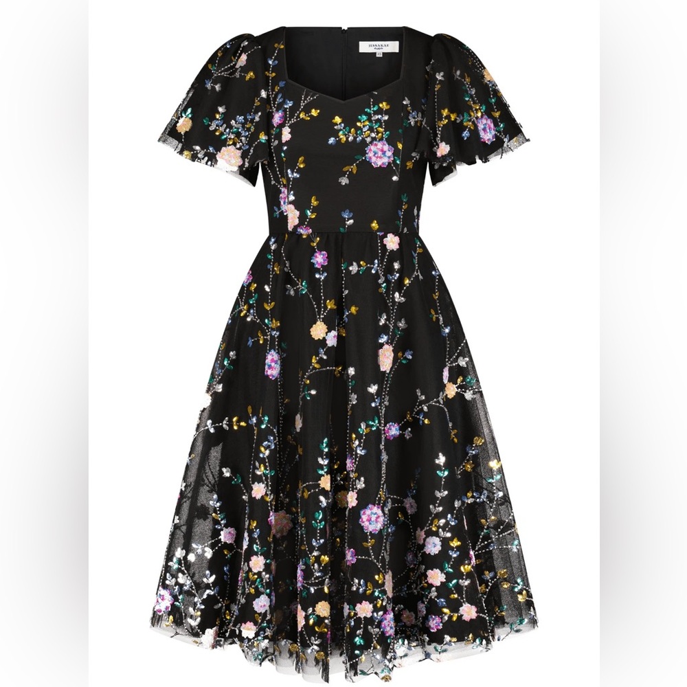 JessaKae Shimmer Dress in Black 4X NWT
